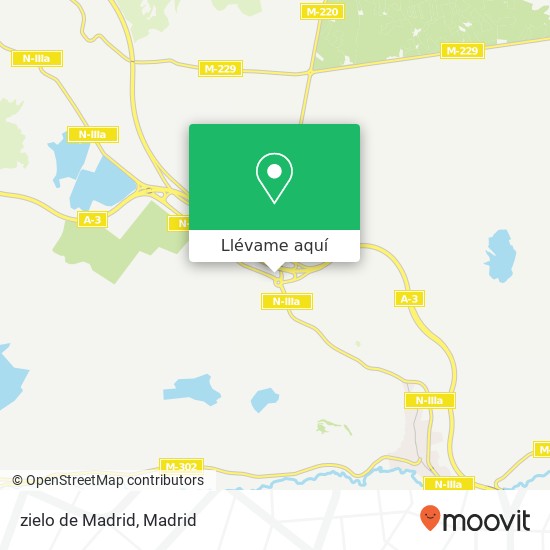 Mapa zielo de Madrid