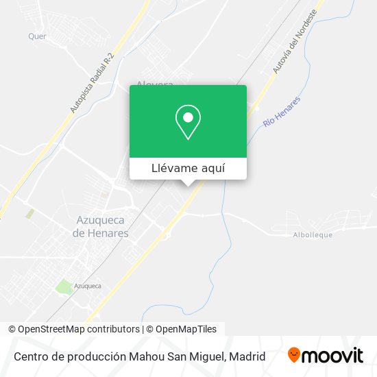 Mapa Centro de producción Mahou San Miguel