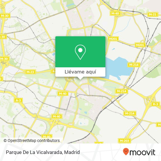 Mapa Parque De La Vicalvarada