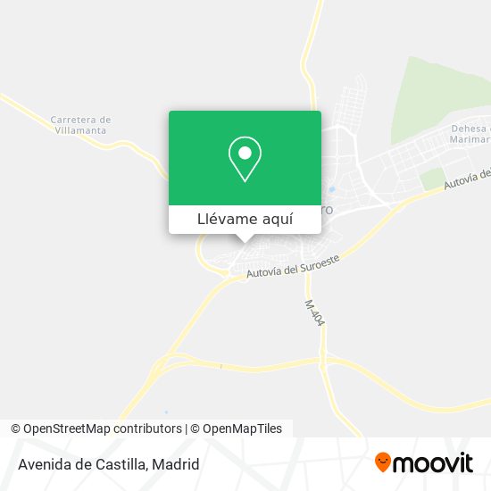 Mapa Avenida de Castilla