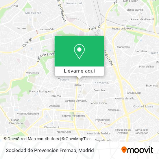 Mapa Sociedad de Prevención Fremap