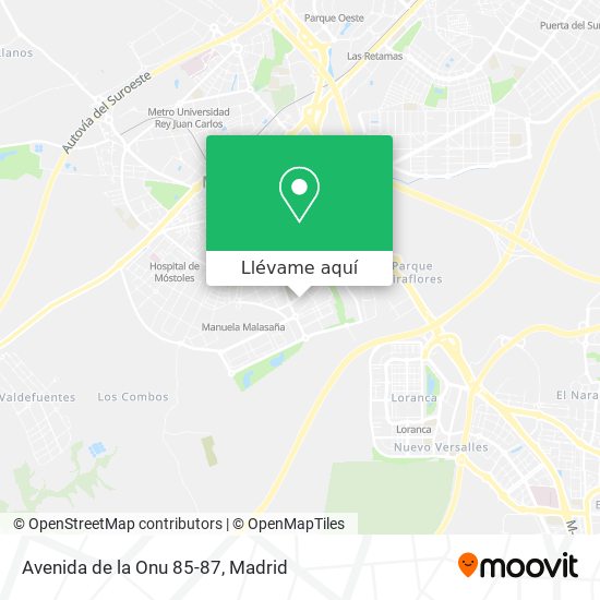 Mapa Avenida de la Onu 85-87