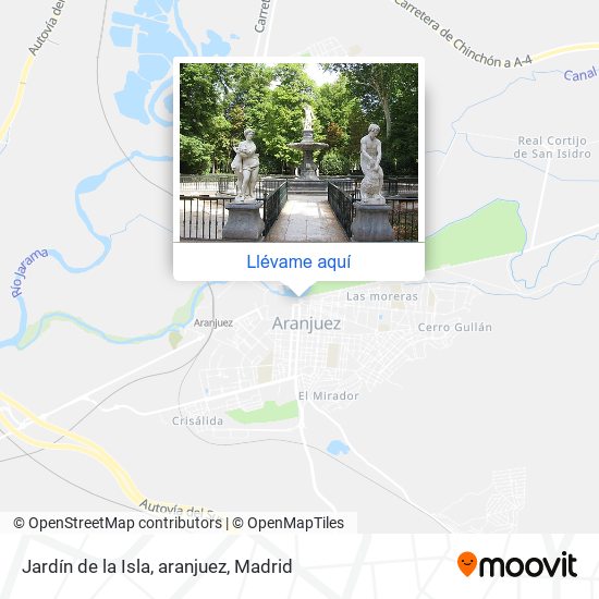 Mapa Jardín de la Isla, aranjuez