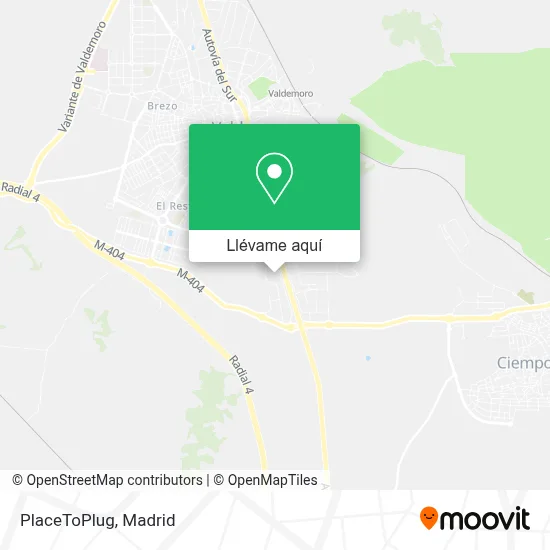 Mapa PlaceToPlug