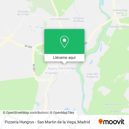 Mapa Pizzería Hungrys - San Martin de la Vega