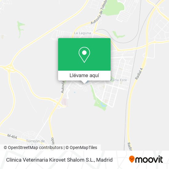 Mapa Clínica Veterinaria Kirovet Shalom S.L.