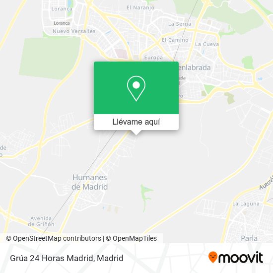 Mapa Grúa 24 Horas Madrid