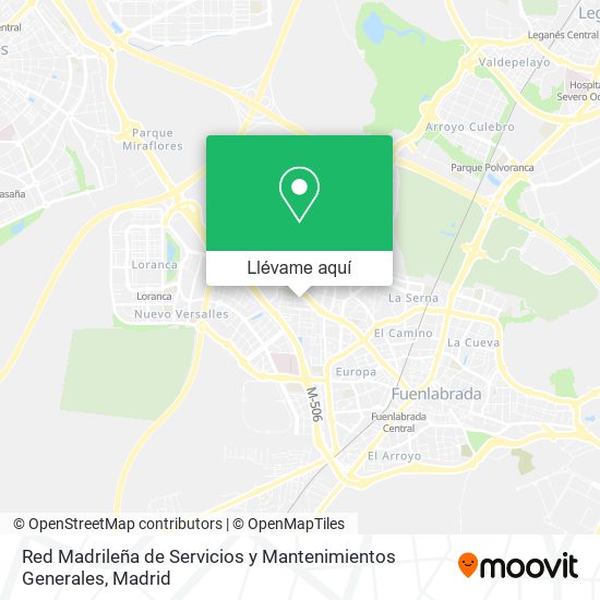 Mapa Red Madrileña de Servicios y Mantenimientos Generales