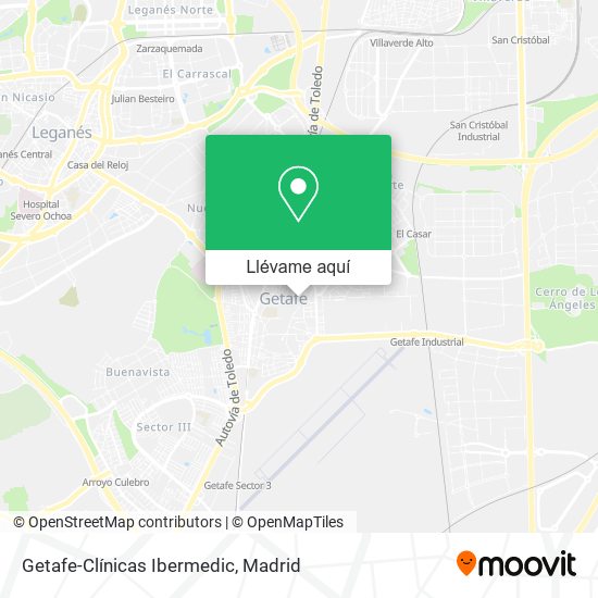 Mapa Getafe-Clínicas Ibermedic