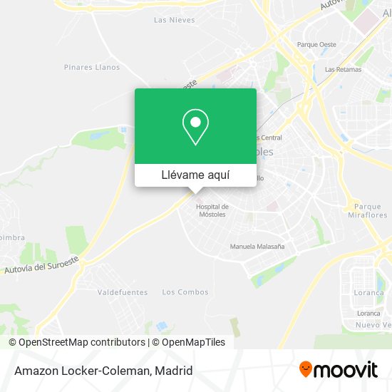 Mapa Amazon Locker-Coleman