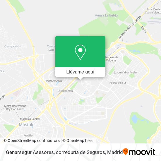 Mapa Genarsegur Asesores, correduría de Seguros