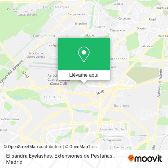 Mapa Elisandra Eyelashes. Extensiones de Pestañas.