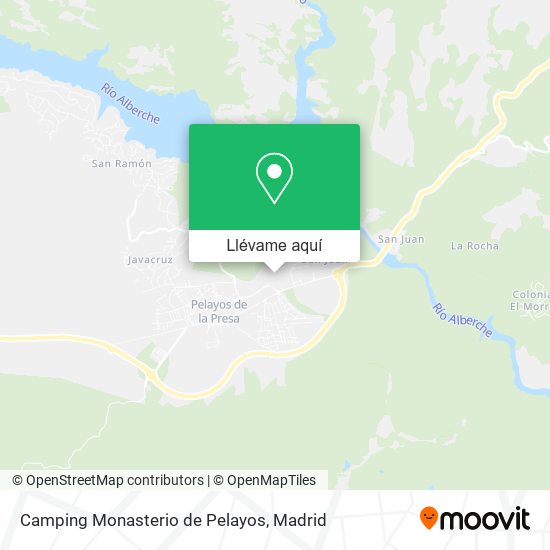 Mapa Camping Monasterio de Pelayos