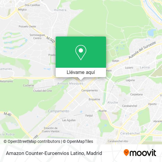Mapa Amazon Counter-Euroenvios Latino