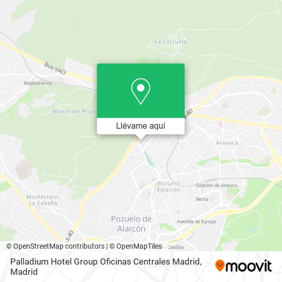 Mapa Palladium Hotel Group Oficinas Centrales Madrid