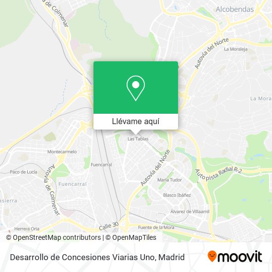 Mapa Desarrollo de Concesiones Viarias Uno