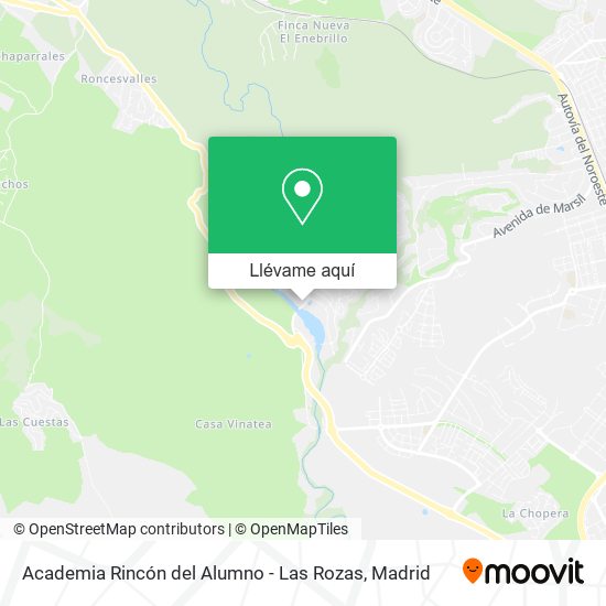 Mapa Academia Rincón del Alumno - Las Rozas
