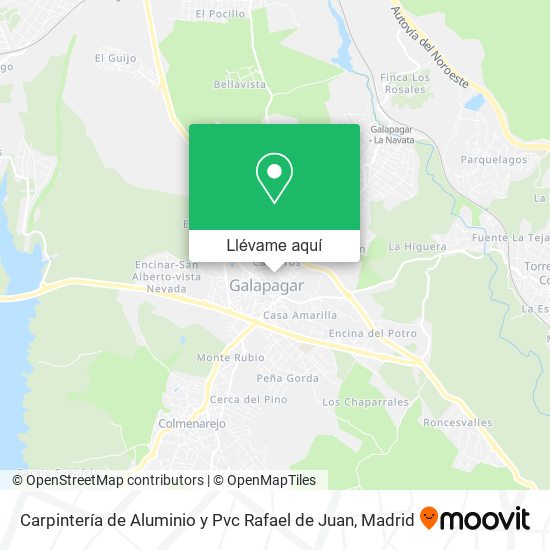 Mapa Carpintería de Aluminio y Pvc Rafael de Juan
