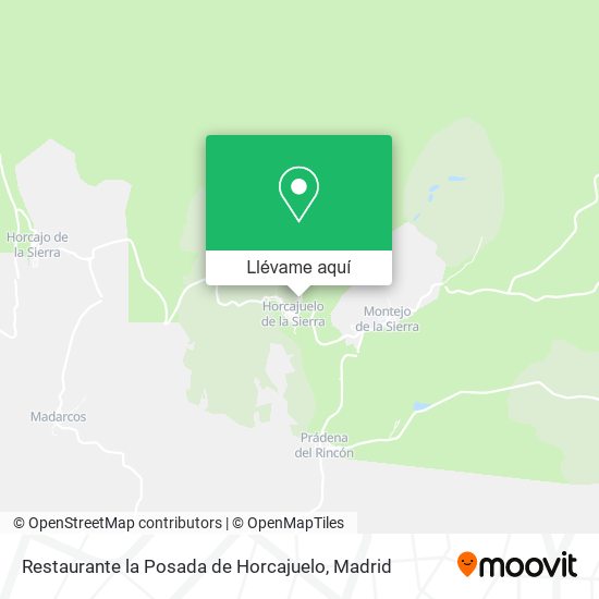 Mapa Restaurante la Posada de Horcajuelo