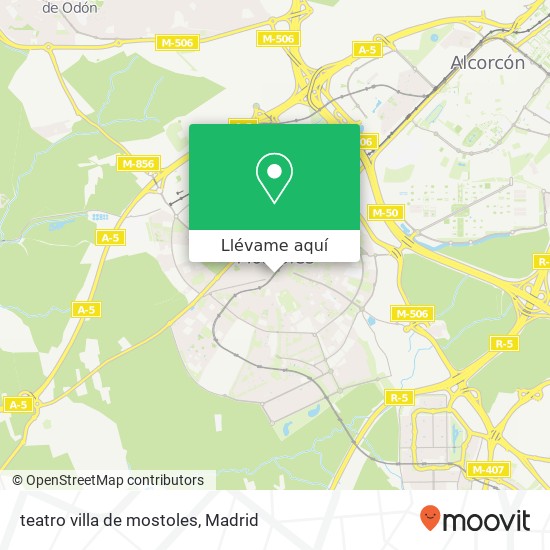 Mapa teatro villa de mostoles