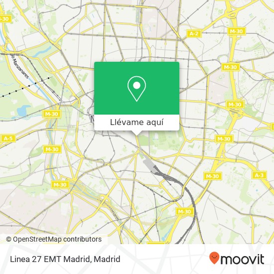 Mapa Linea 27 EMT Madrid