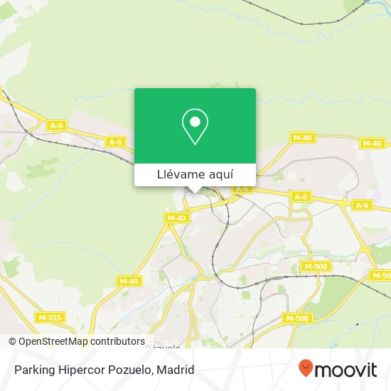 Mapa Parking Hipercor Pozuelo