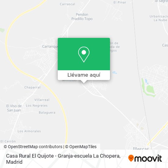 Mapa Casa Rural El Quijote - Granja-escuela La Chopera