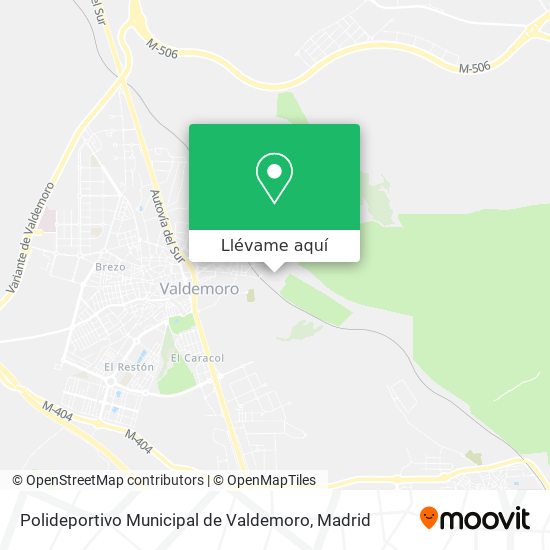 Mapa Polideportivo Municipal de Valdemoro