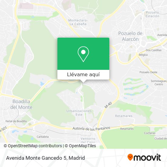 Mapa Avenida Monte Gancedo 5