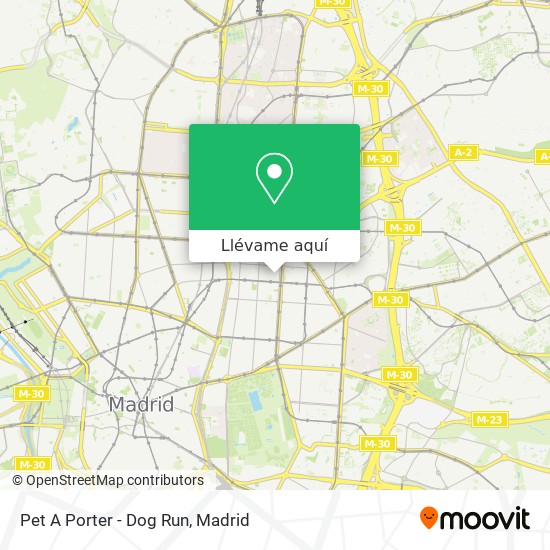 Mapa Pet A Porter - Dog Run