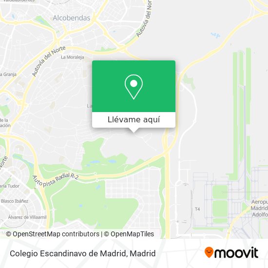 Mapa Colegio Escandinavo de Madrid