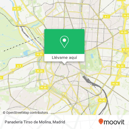 Mapa Panadería Tirso de Molina