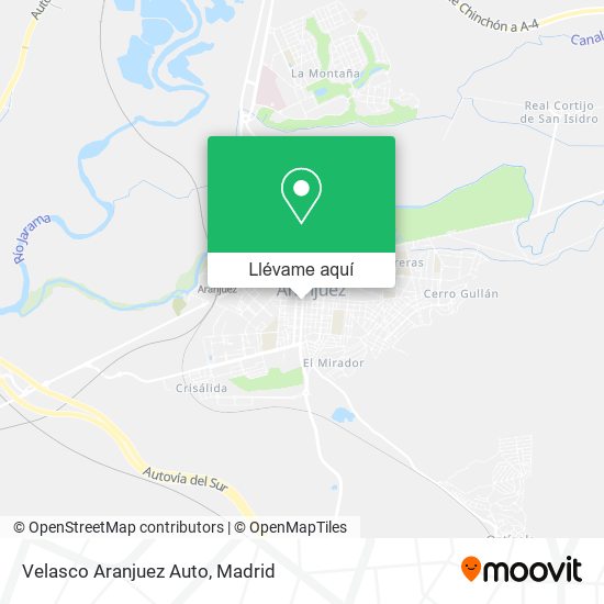 Mapa Velasco Aranjuez Auto