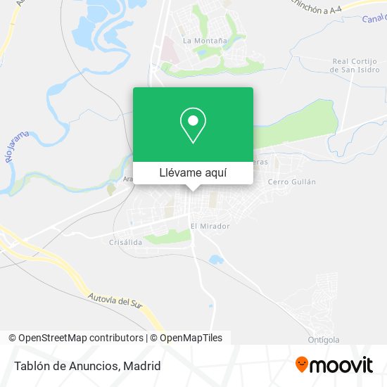 Mapa Tablón de Anuncios