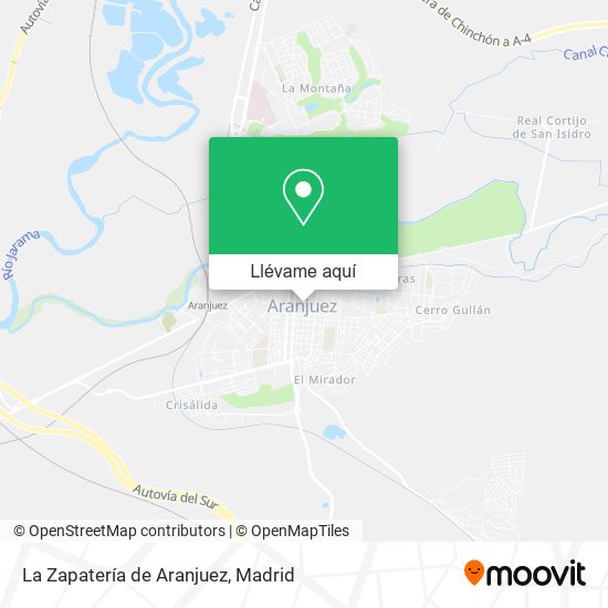 Mapa La Zapatería de Aranjuez