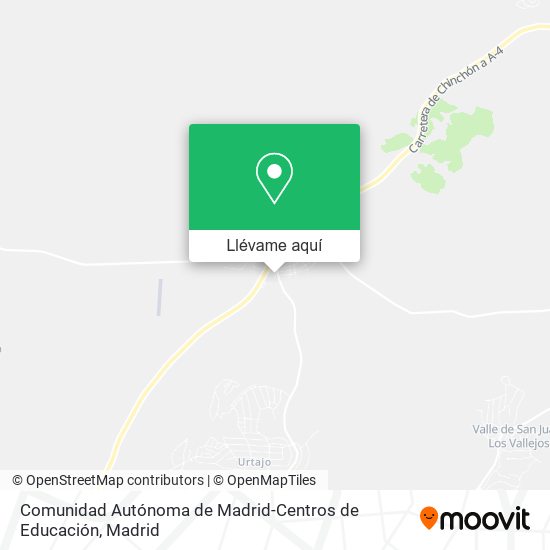 Mapa Comunidad Autónoma de Madrid-Centros de Educación