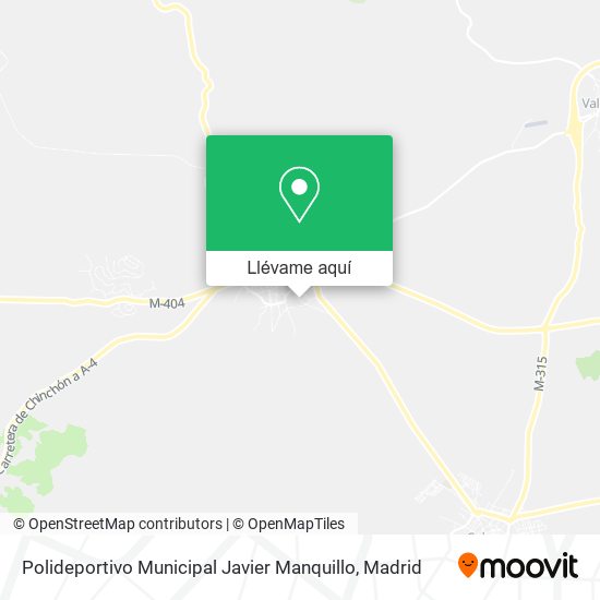 Mapa Polideportivo Municipal Javier Manquillo