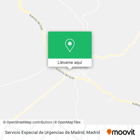 Mapa Servicio Especial de Urgencias de Madrid