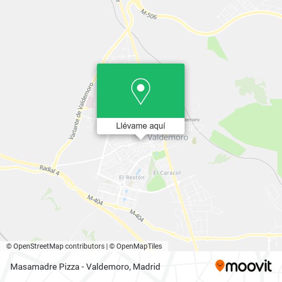 Mapa Masamadre Pizza - Valdemoro