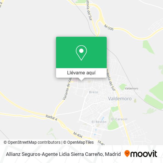 Mapa Allianz Seguros-Agente Lidia Sierra Carreño