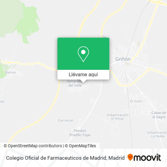 Mapa Colegio Oficial de Farmaceuticos de Madrid