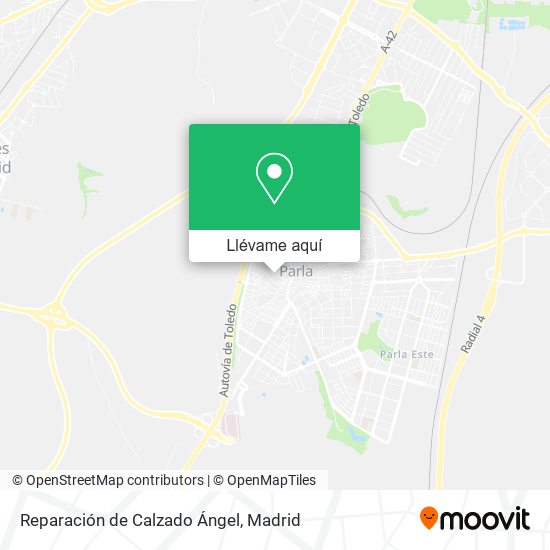 Mapa Reparación de Calzado Ángel