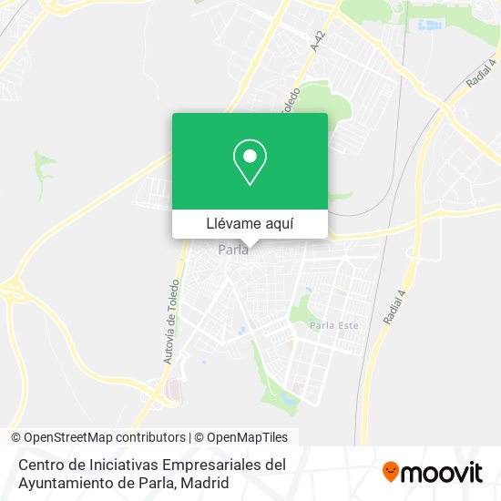 Mapa Centro de Iniciativas Empresariales del Ayuntamiento de Parla