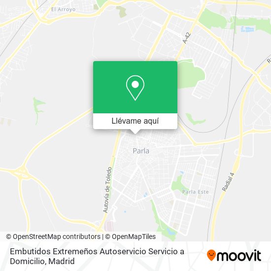 Mapa Embutidos Extremeños Autoservicio Servicio a Domicilio