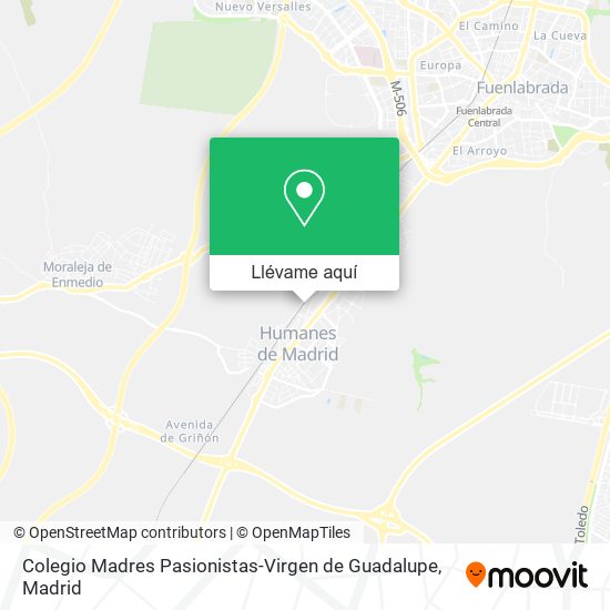 Mapa Colegio Madres Pasionistas-Virgen de Guadalupe