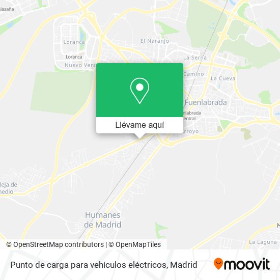 Mapa Punto de carga para vehículos eléctricos