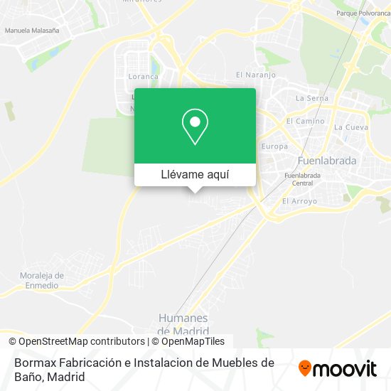 Mapa Bormax Fabricación e Instalacion de Muebles de Baño