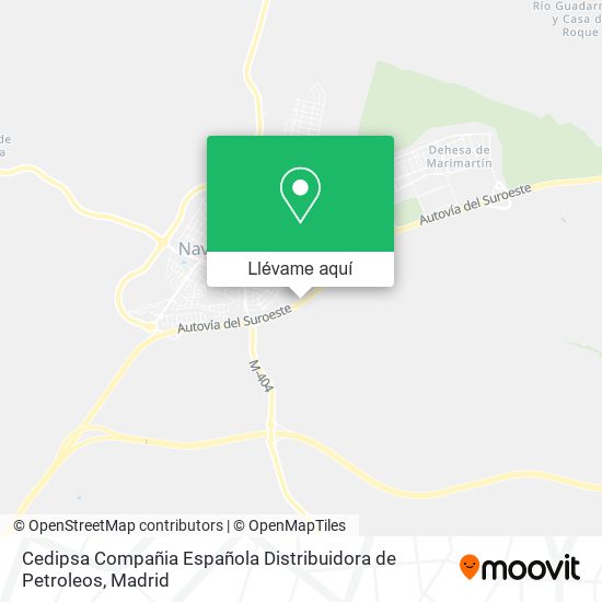 Mapa Cedipsa Compañia Española Distribuidora de Petroleos
