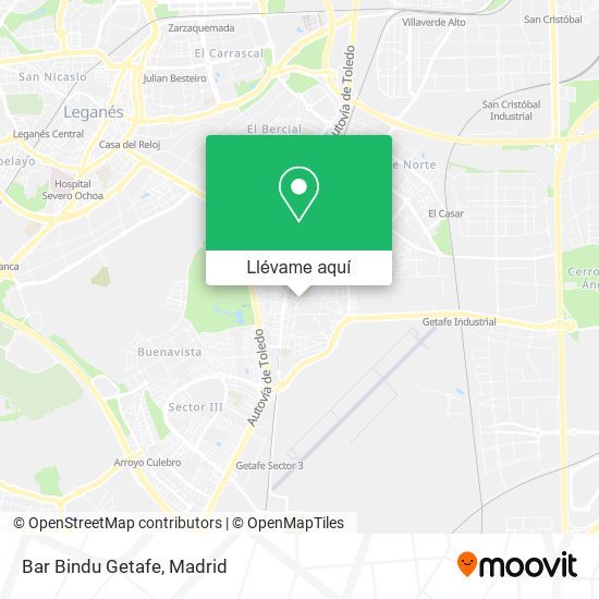 Mapa Bar Bindu Getafe