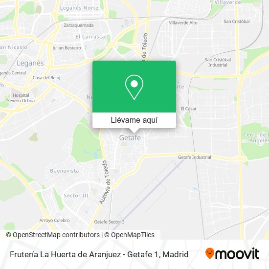 Mapa Frutería La Huerta de Aranjuez - Getafe 1